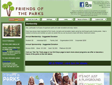 Tablet Screenshot of friendsoftheparks.net